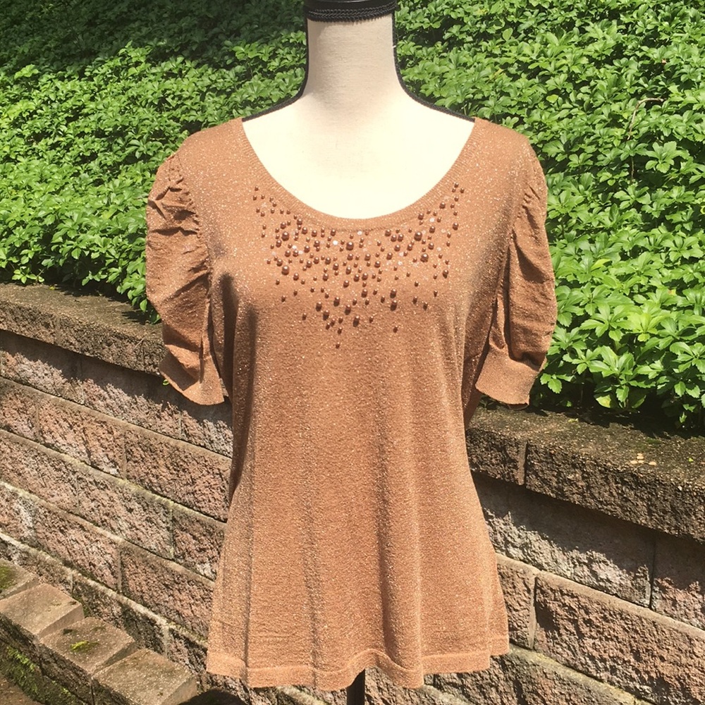August Silk Beaded Sweater